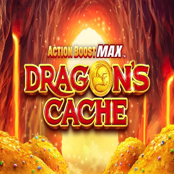 Slots logo of Action Boost Max Dragon's Cache from SpinPlay Games at Cowboy Spin Casino