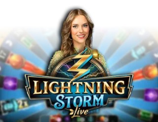 Lightning Storm slot logo by Evolution at Cowboy Spin Casino