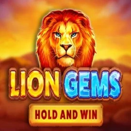 Lion Gems Hold and Win online game logo by Playson on cowboyspin-casino.it
